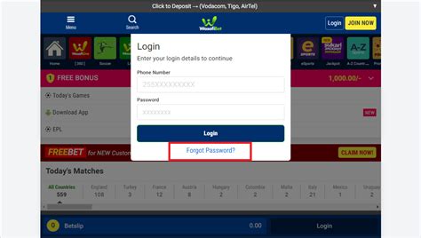 wasafibet login account